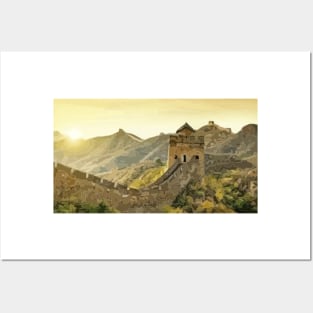 Great Wall of China Abstract Painting Posters and Art